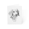 Long Haired Weimaraner Greeting Cards