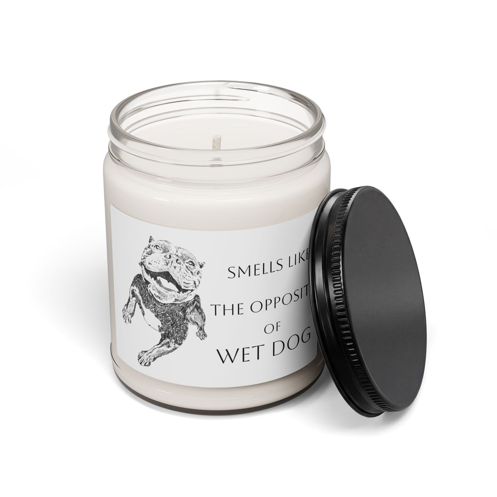 Smiling Pit Bull Candle