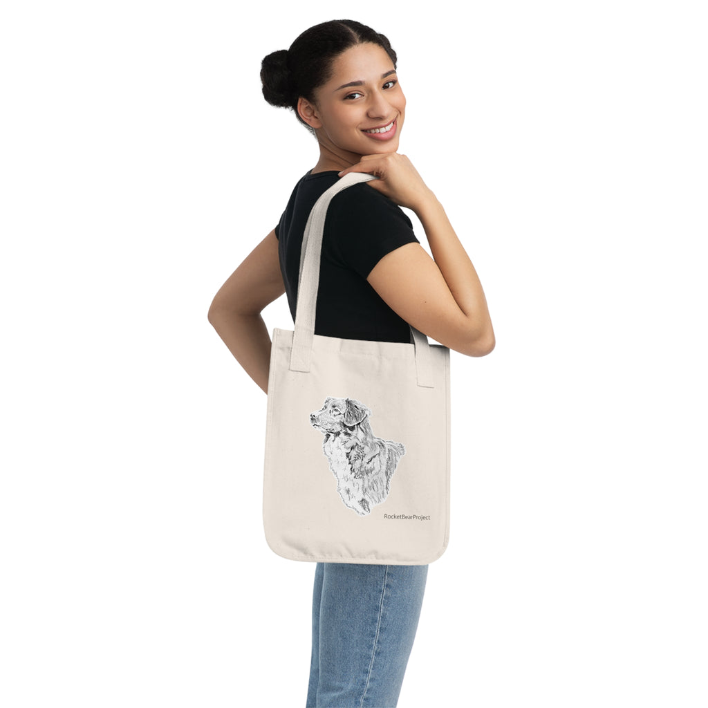 Duck Tolling Retriever profile Tote Bag