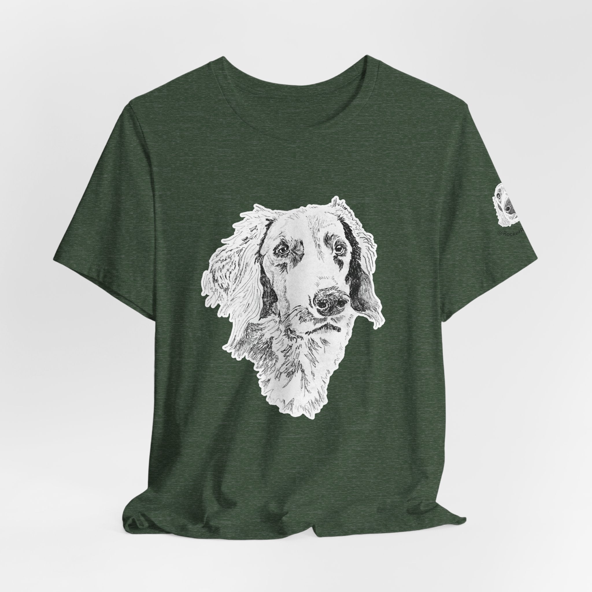 Long Haired Weimaraner - Unisex Short Sleeve Tee