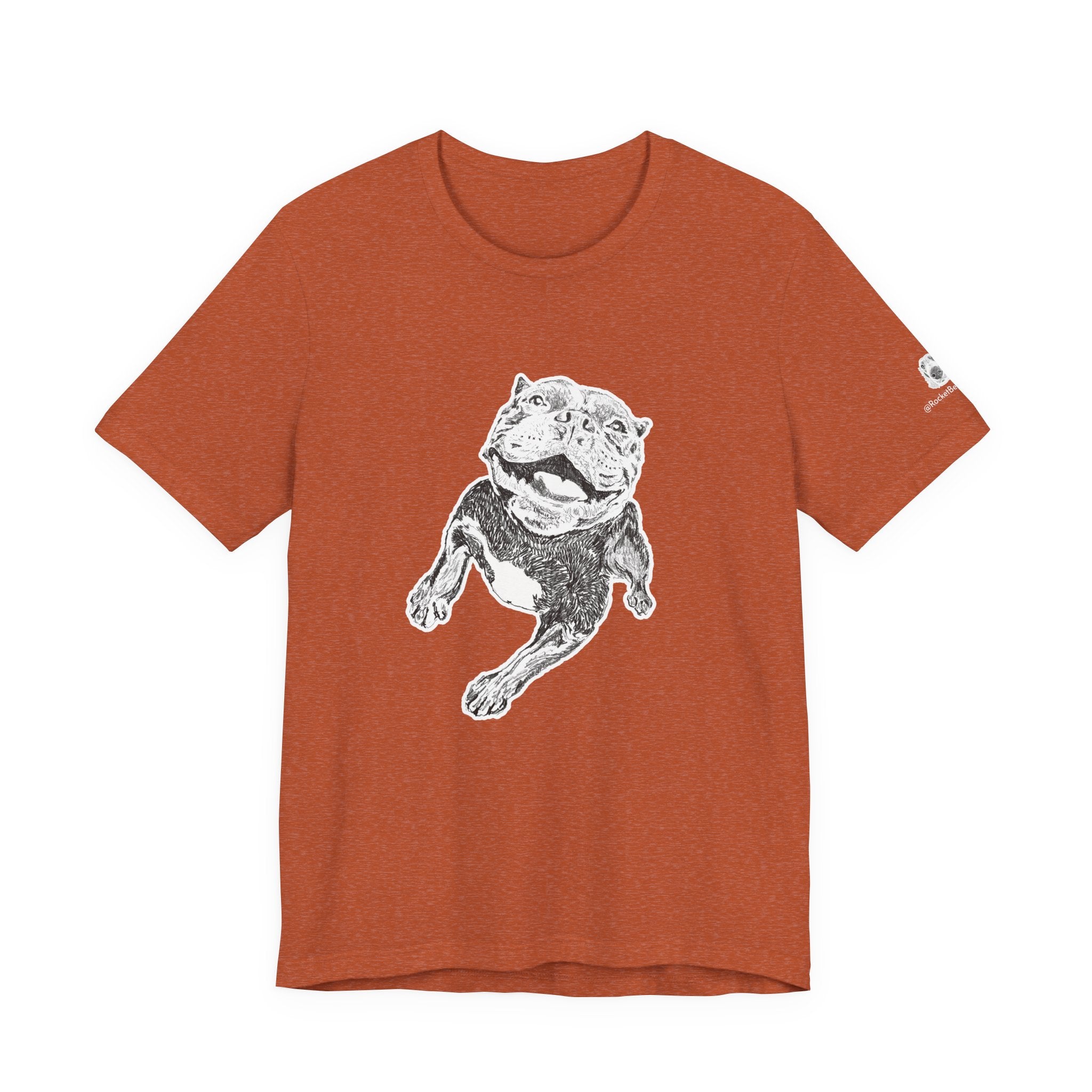 Smiling Pit Bull - Unisex Short Sleeve Tee