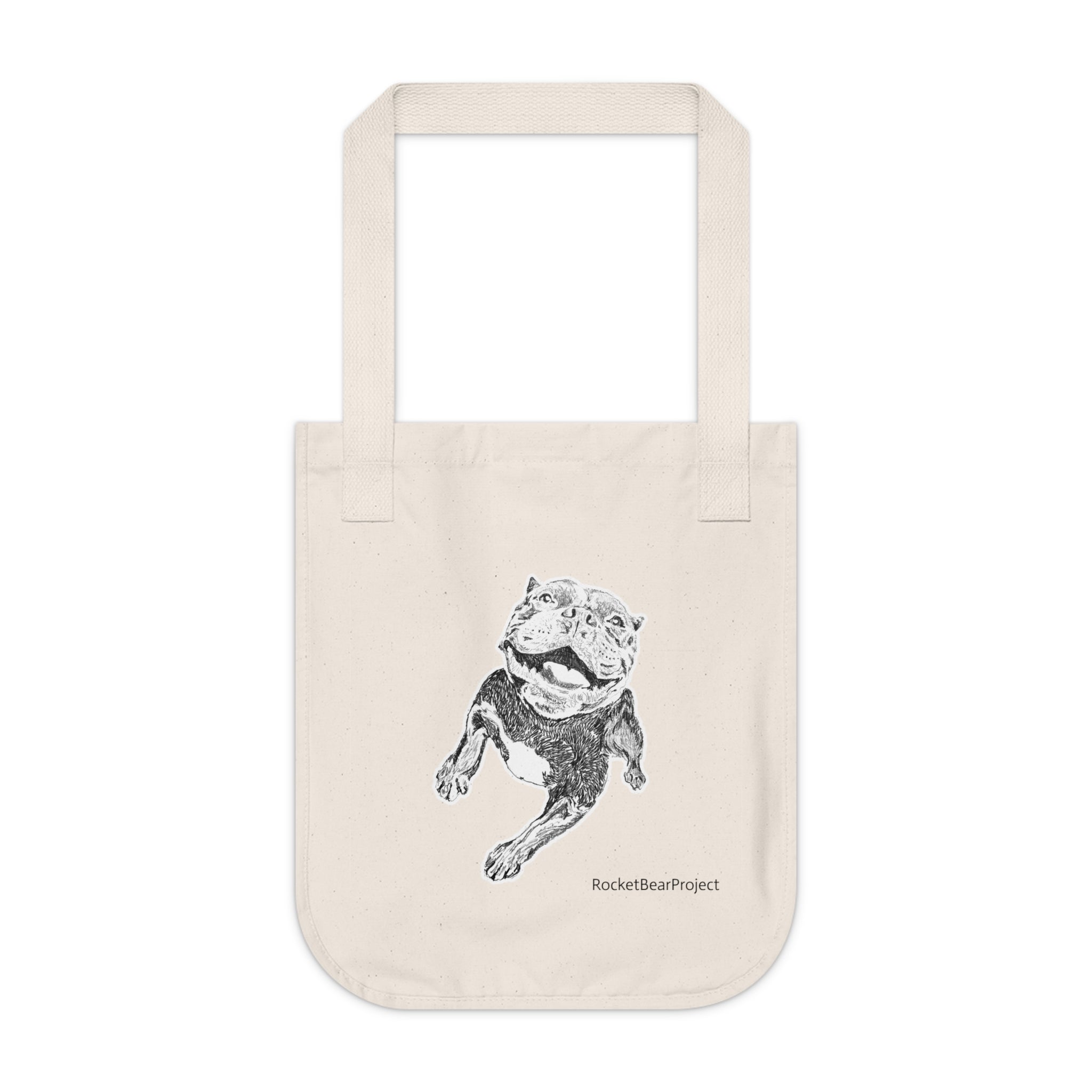 Smiling Pit Bull Tote Bag