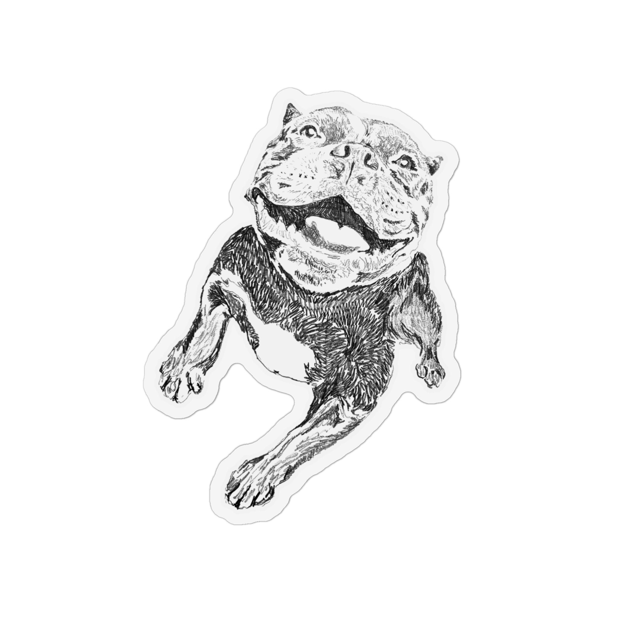Smiling Pit Bull Magnet