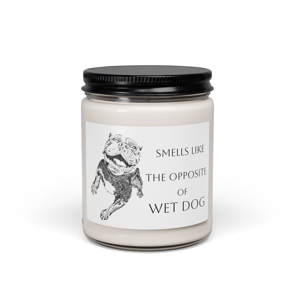 Smiling Pit Bull Candle