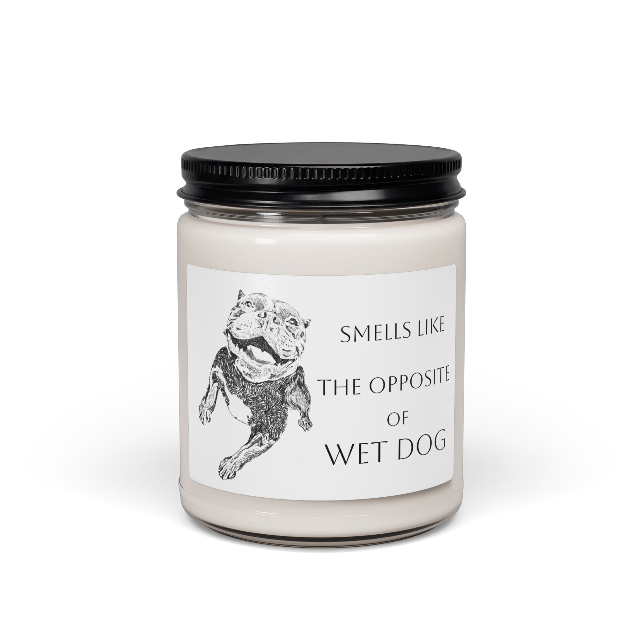 Smiling Pit Bull Candle