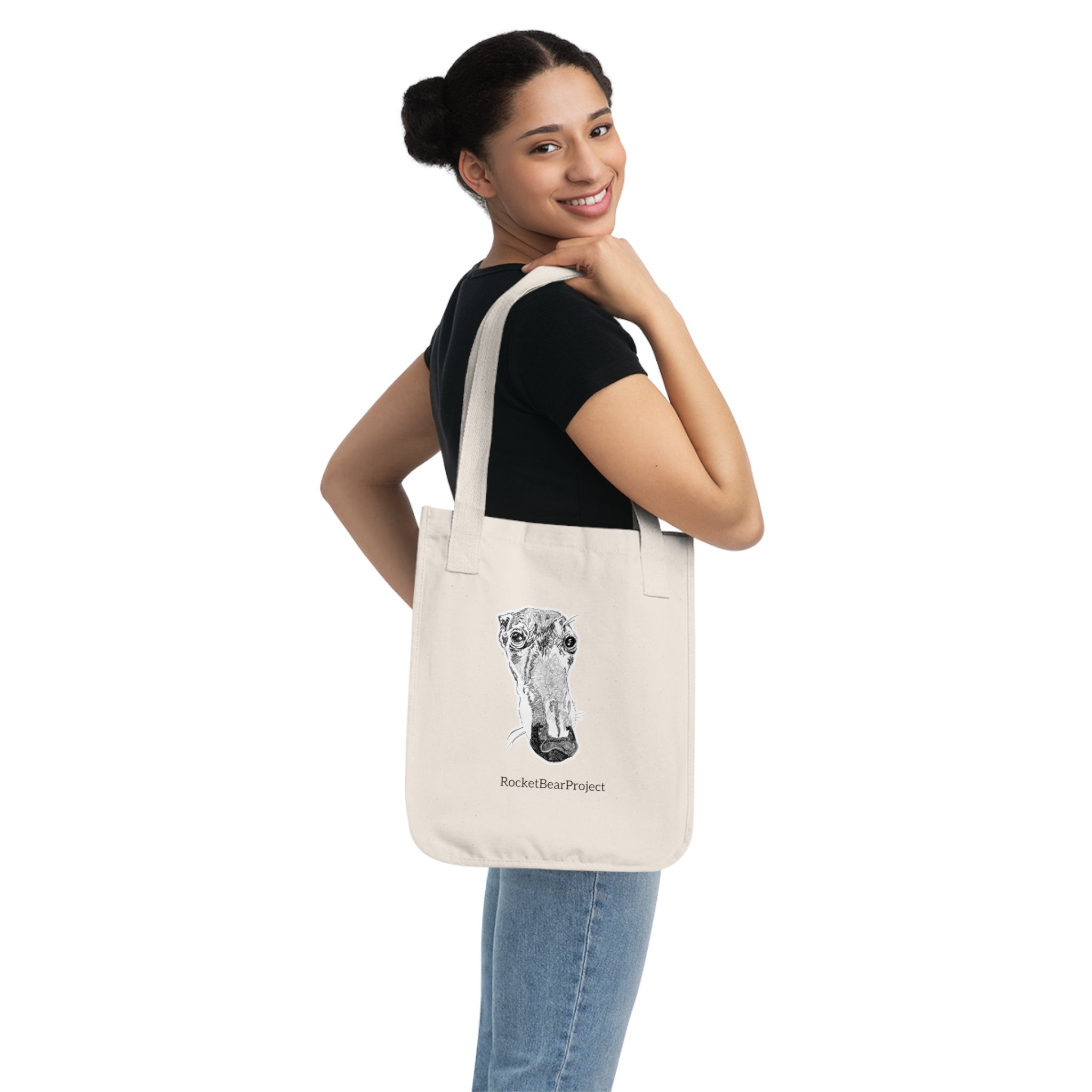 Greyhound Organic Canvas Tote Bag