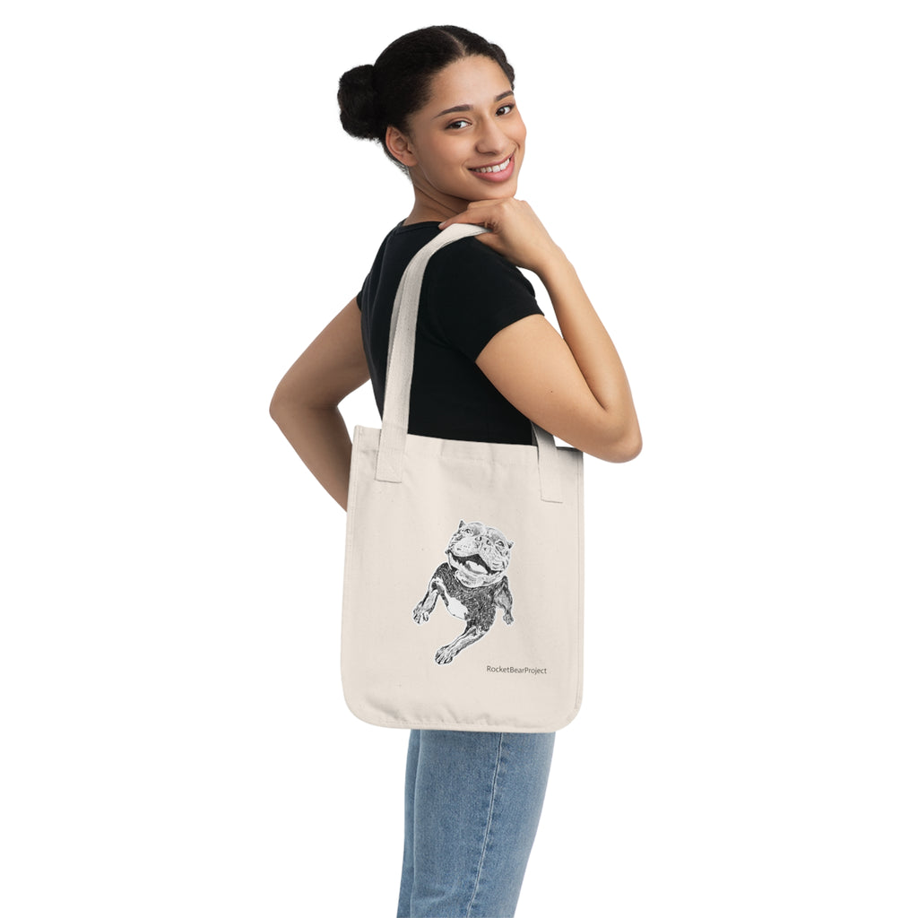 Smiling Pit Bull Tote Bag