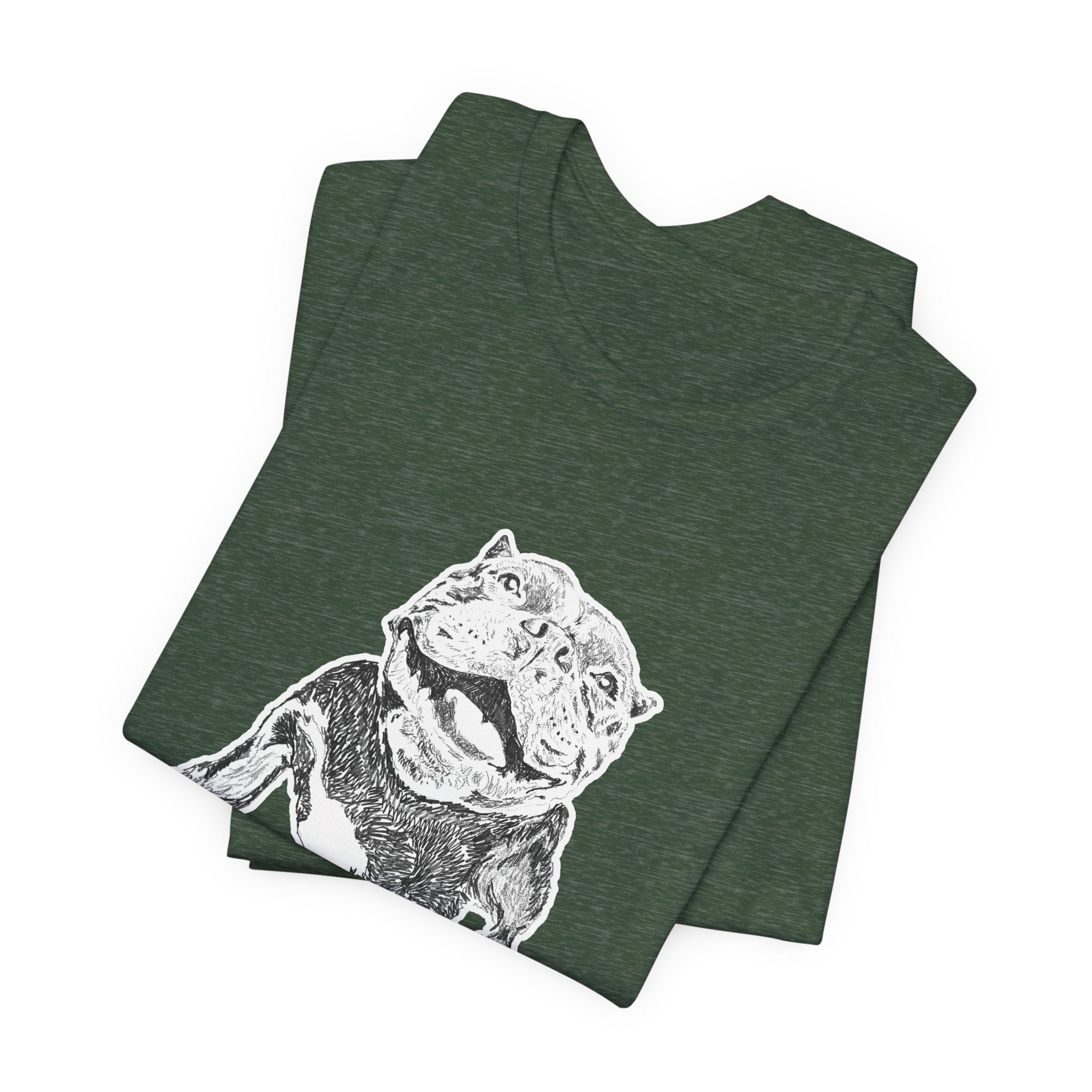 Smiling Pit Bull - Unisex Short Sleeve Tee